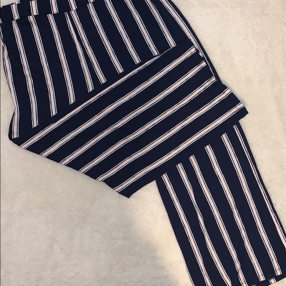 High waisted drape wide leg pants